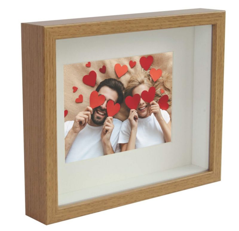 Ramka 3D box BD art głęboka 21x30 Bukiet A4 z passe-partout dębowa 1 szt.