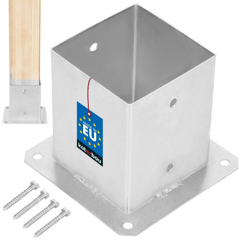 Podstawa słupa KOTARBAU przykręcana wspornik kotwa 120x120 mm 1 szt.