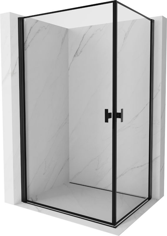 Kabina prysznicowa Mexen Mist-B czarna 80 x 90 cm 1 szt