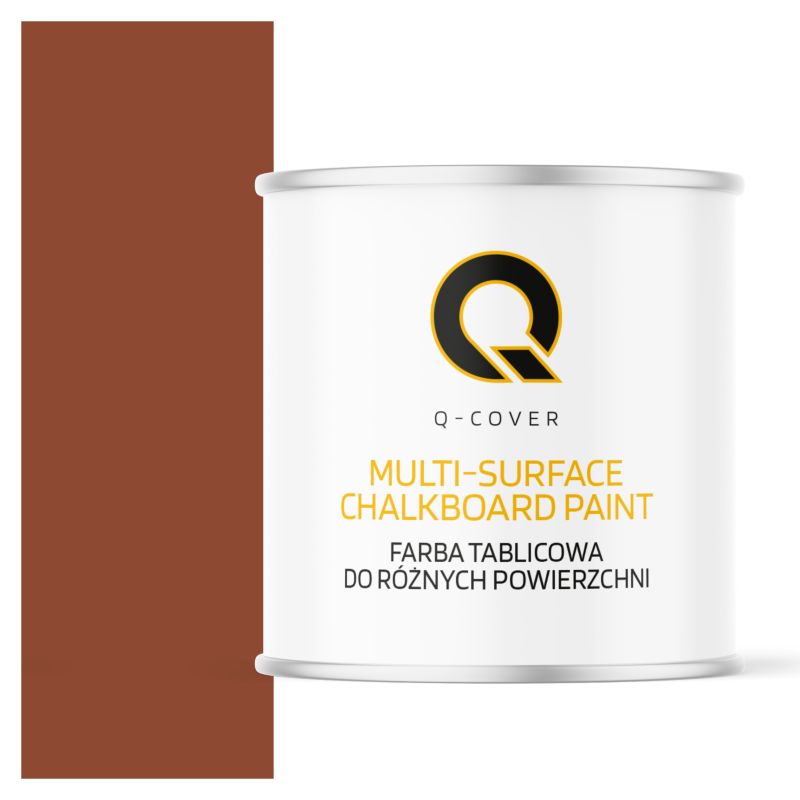 Farba Tablicowa Do Ścian Pisania Kredą Q-Cover Kolor Ceglasty RAL8004 Mat 2.5L