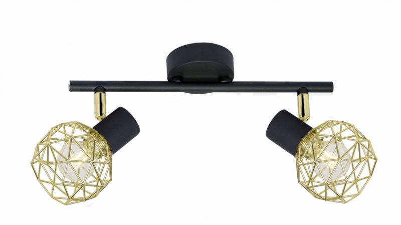 Spot oprawa sufitowa Candellux Acrobat złoto-czarny 2 x E14 x 40W IP20 wym: 17 x 40 x 11 cm - 1 szt.