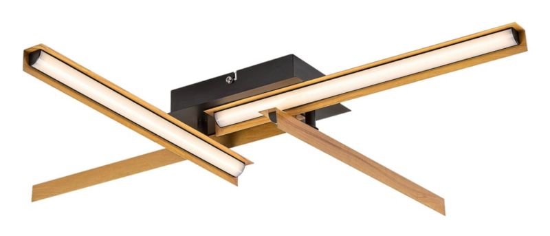 Lampa sufitowa wisząca Rabalux Remiel czarny matowa-biała wym: 9,5 x 75 x 62 cm wbudowany LED 20W 1 szt.