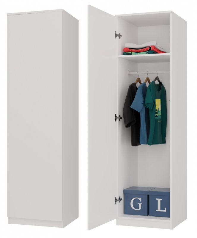 Szafa Topeshop SD-50 Biel Mat Garderoba 50x50x180 cm 1 szt.