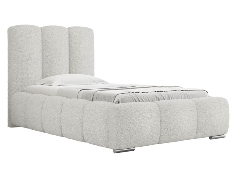 Łóżko tapicerowane MIRJAN 24 Wizko Boucle 90x200 kremowy 1 szt.