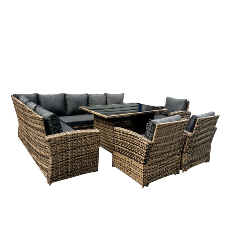 Zestaw mebli ogrodowych Sotogrande narożnik i fotele brąz 9 osobowy 1 kpl.