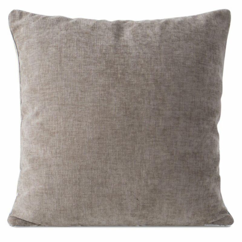 Poszewka Mary Eurofirany dekoracyjna na poduszkę 45x45 cm Beżowa Szenilowa 1 szt.