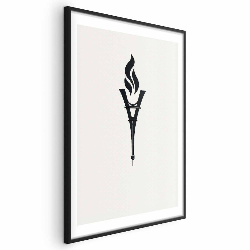Plakat Artgeist Znicz olimpijski 21x30 cm z ramą czarną z marginesem 1 szt
