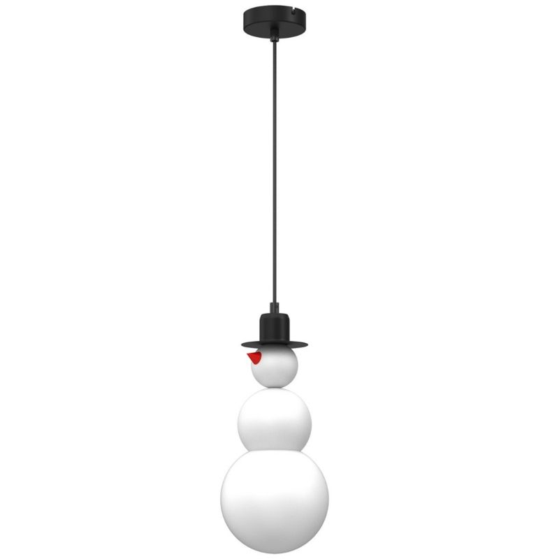 Lampa wisząca Luminex Snow 3203 biało-czarna dziecięca 1xE27 x 15W 1 szt.