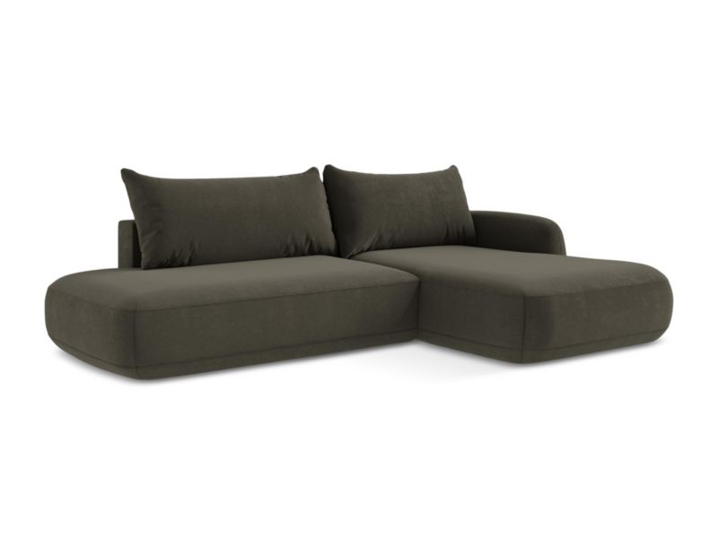 Narożnik prawostronny z funkcją spania LaMiaSofa Amalfi z tkaniny strukturalnej 300x190 cm kreci 1 szt.