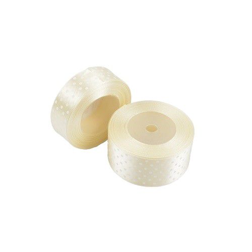 Wstążka satynowa Neopak Tasiemka Kremowa Kropki 38mm 22m 1 szt.