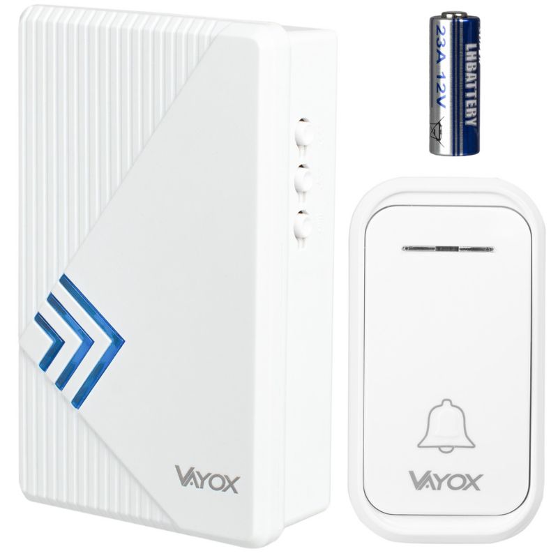 Dzwonek bezprzewodowy Vayox VA0244 na baterie 1 szt.