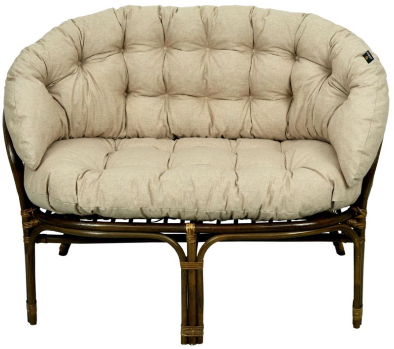 Poduszka na sofę rattanową wiklinową AMPO beżowy turia 1 szt.