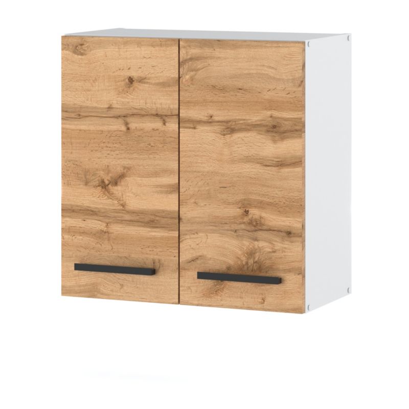 Szafka Kuchenna Hurtownia-Mebli Wisząca Blanka górna W60 60cm Biały Mat Dąb Wotan 60x30x60 cm 1szt.