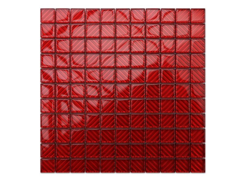 Mozaika szklana Ilcom czerwona karmazyn riva 30x30cm 1 szt.