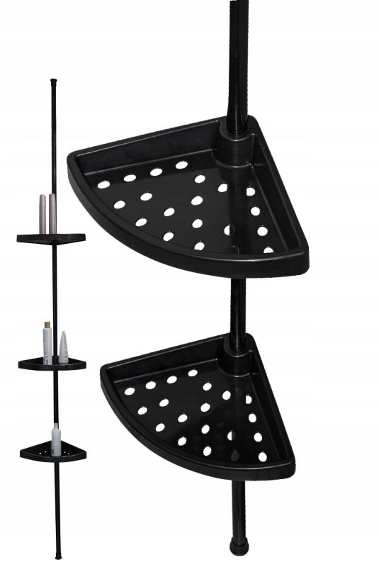 Półka narożna prysznicowa Estiva 290 cm czarna 1 szt.