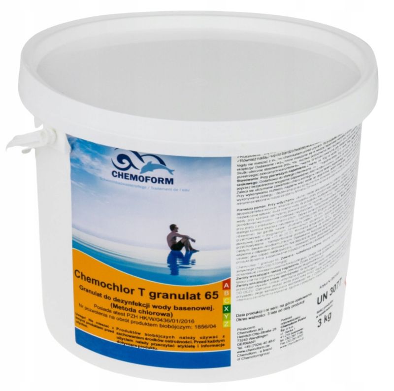 Chemia basenowa, Pool Systems, Chemoform, Chemochlor T 65, Chlor granulat, 3kg