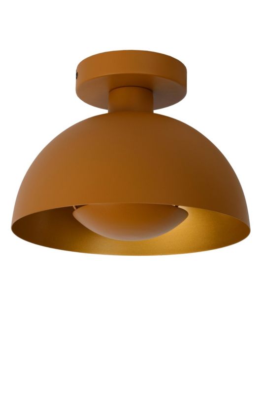 Lampa sufitowa wisząca Lucide Siemon 1736 ochra żółta szerokość 25 cm 1xE27 x 40W 1 szt.