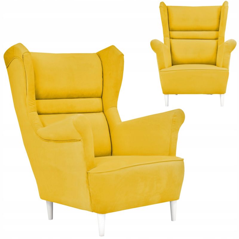 Fotel uszak do salonu Family Meble Zoja żólty 1szt