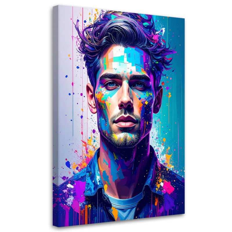 Obraz nowoczesny do salonu Feeby Abstrakcja Portret Mężczyzny 60x90cm 1szt
