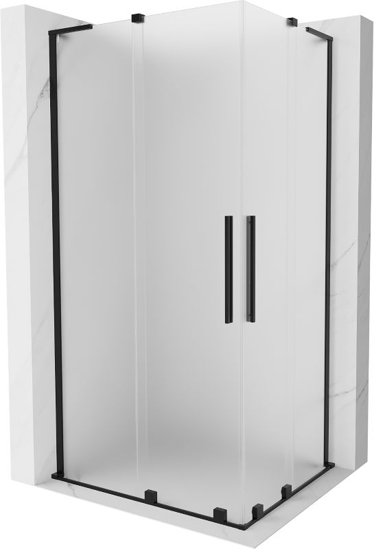 Kabina prysznicowa Mexen Velar L Duo rozsuwana 90 x 80 cm szron czarna 1 szt.