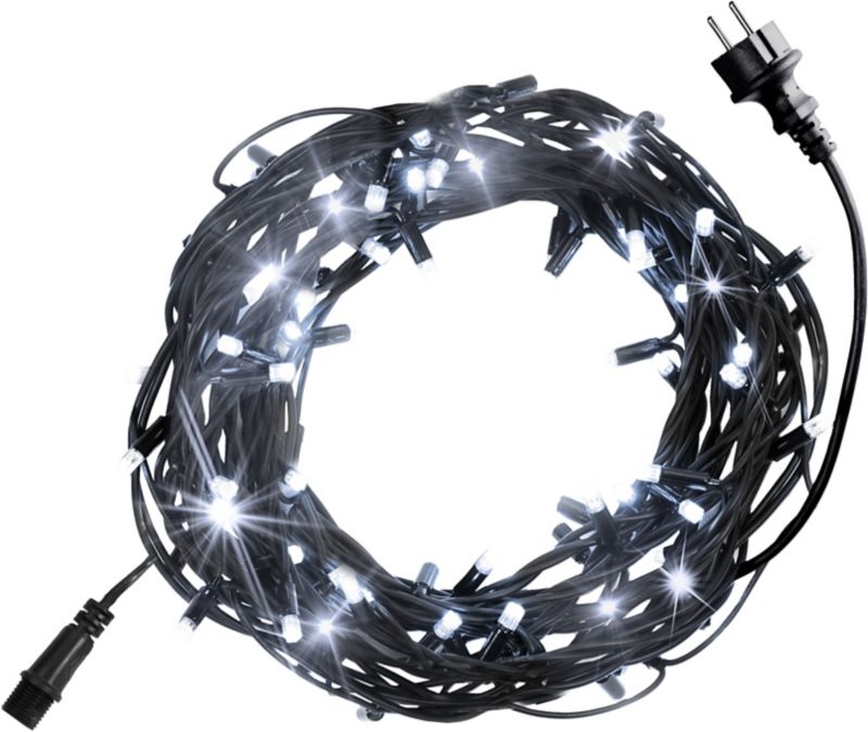 Lampki zewnętrzne 100 LED Bulinex flesz 9,9 m z dodatkowym gniazdem zimne białe