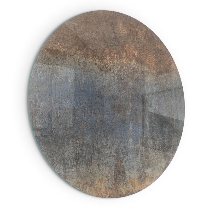 Szklana Podkładka Pod Kominek Okrąg Wallfluent Fi70 cm Teksturowany wzór abstrakcyjny 1 szt.