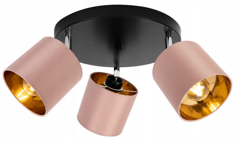 Lampa sufitowa wisząca kinkiet Light Home LH Gama 3x E27 60W łososiowy/złoty 1szt.