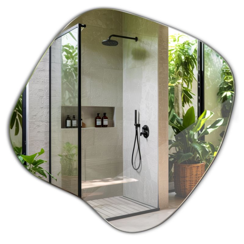 Duże Nieregularne Lustro Tulup 77x77 cm Kształt Plamy 1 szt.