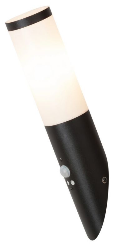 Kinkiet zewnętrzny z czujnikiem Rabalux Black Torch czarny matowy-biały 1 x E27 x IP44 wym: 36,5 x 7,3 x 18 cm - 1 szt.