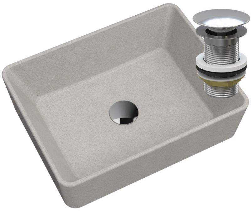 Umywalka Granitowa Nablatowa Granitan Merano Beżowa Klik Klak 1szt.