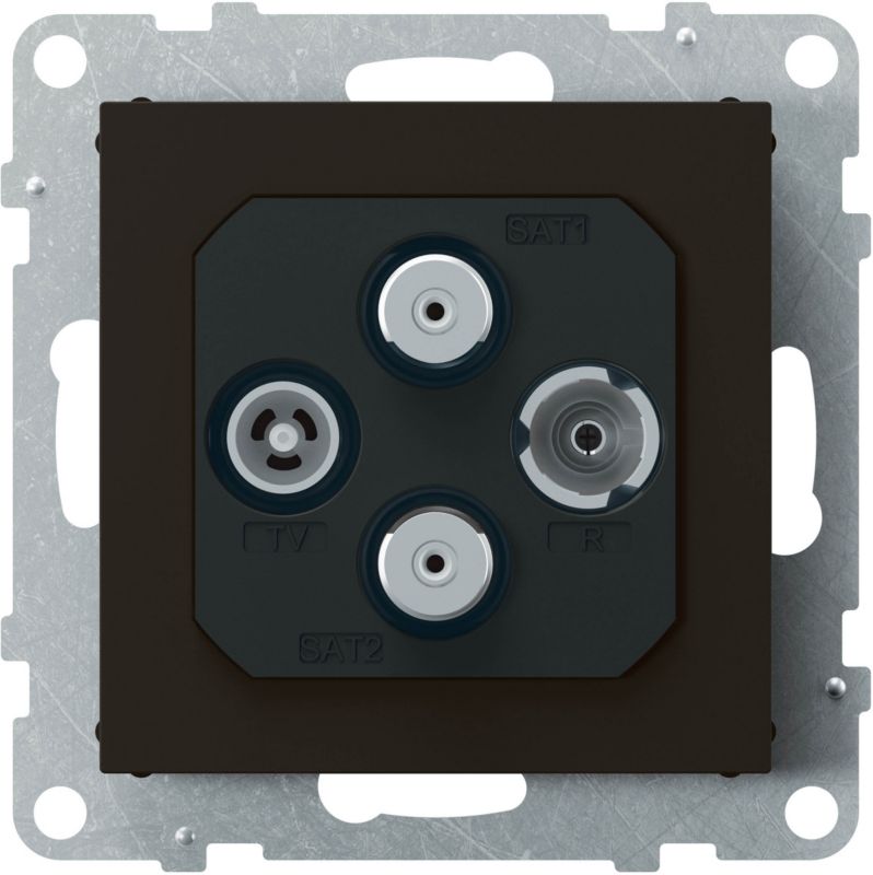 Gniazdo TV końcowe Legrand Suno z x SAT czarne