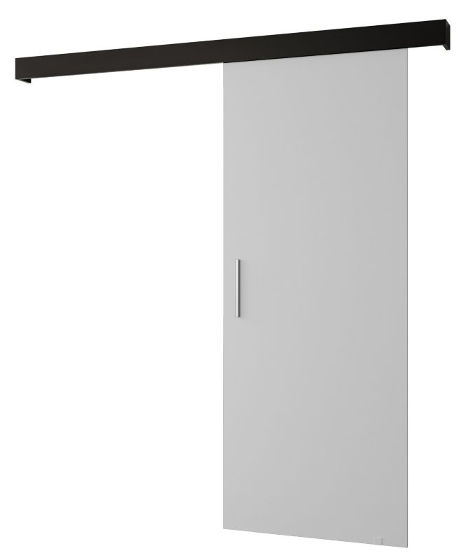 Drzwi przesuwne naścienne Abiks SALWADOR I 90 biały mat + czarny mat + srebrny 1 szt.