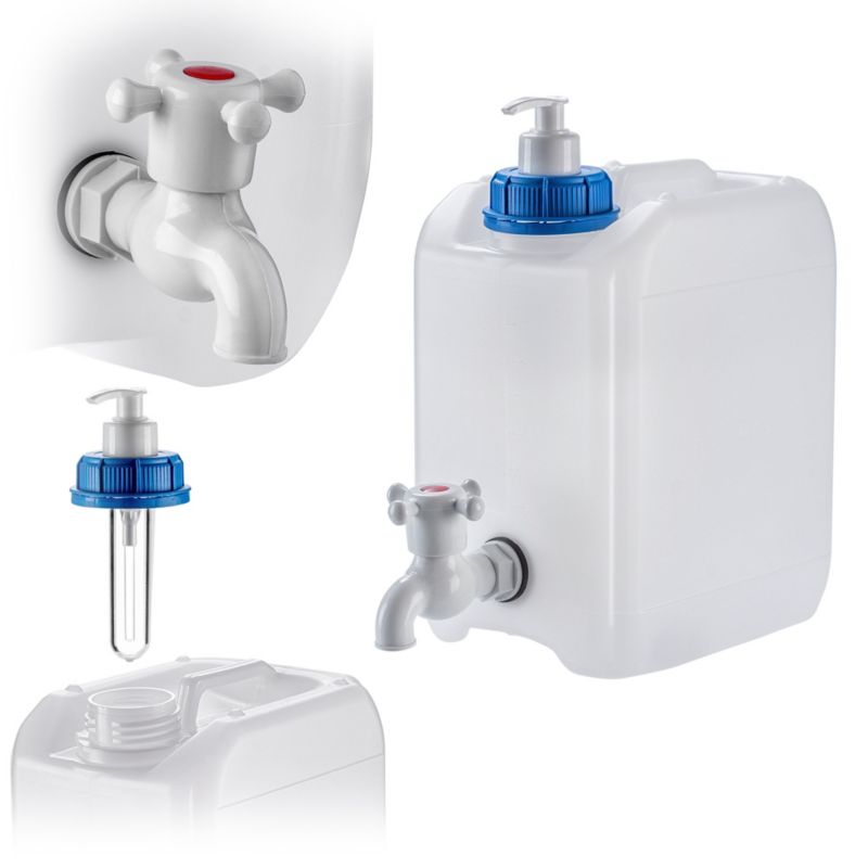 Kanister Na Wodę KADAX Umywalka Pojemnik Bańka Dozownik mydło Płyny 5L Z Kranem 1szt.