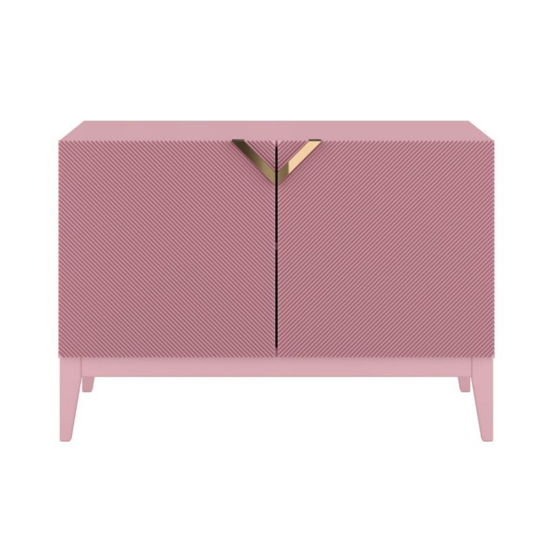 Drewniana komoda Visby DEMI long 2d pudrowy róż 1 szt.