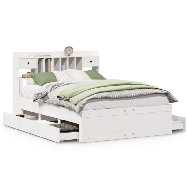 Łóżko drewniane WaszeMeble 150x200 cm białe WM-3308958 1 szt.