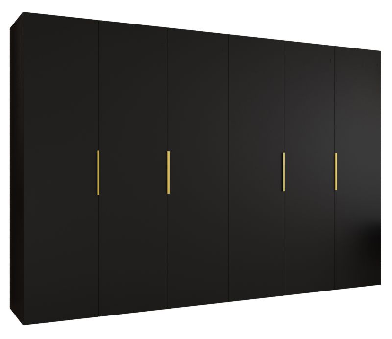 Szafa uchylna Abiks MARBELLA 1 300 wys 202 cm Czarny + Złoty 1 szt