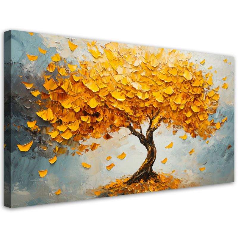 Obraz na płótnie Feeby Złote Drzewo Abstrakcja 100x50cm 1szt