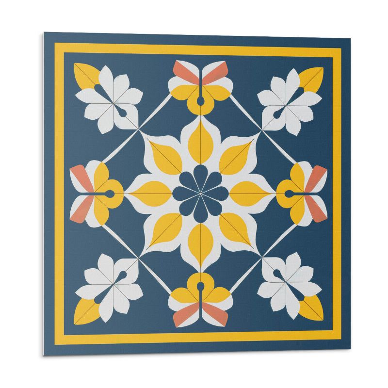 Kafelki samoprzylepne Wallfluent 30x30 cm Symetryczny motyw kwiatowy 9 szt.