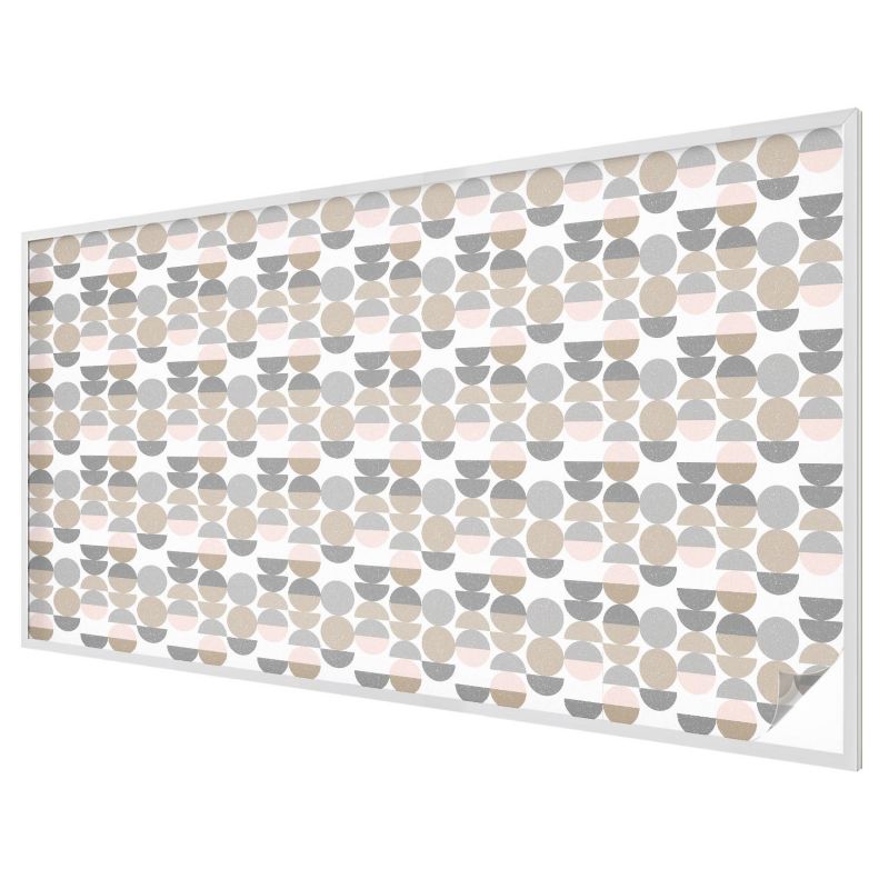 Folia Okienna Wallfluent 200x116 cm Chroniąca Prywatność Geometryczne okręgi i półokręgi w delikatnych barwach 1 rol.