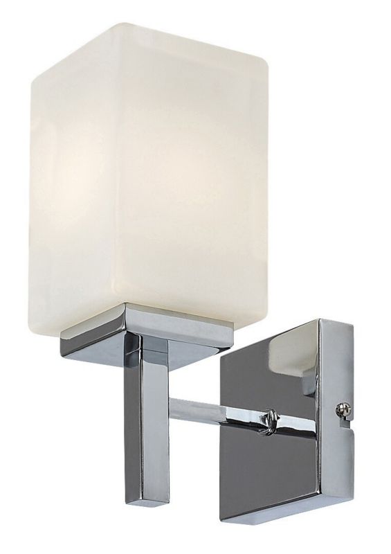 Kinkiet ścienny Rabalux Zenkai chromowany biały do łazienki 1 x E14 x 10W IP44 wym: 24,5 x 10 x 15,5 cm - 1 szt.