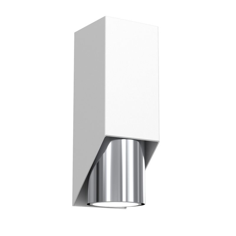 Kinkiet ścienny Luminex Wall biały mat-chromowany 1 x GU10 x 8W IP20 wym: 19 x 6 x 8 cm - 1 szt.