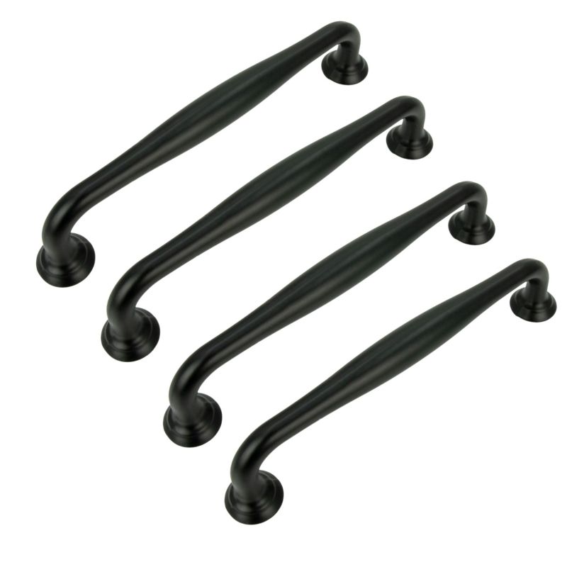 Uchwyt meblowy B&B czarny 128 mm 4 szt