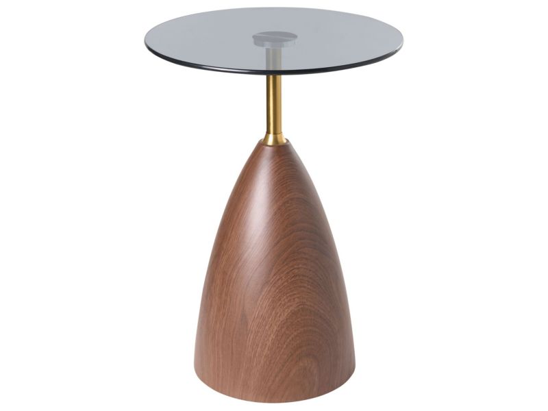 Stolik pomocniczy Wallis Szkło hartowane Brązowy/ czarny 1 szt.