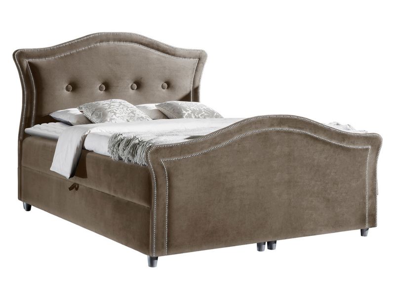 Łóżko kontynentalne MIRJAN 24 Bedran Lux 160x200 ciemny beż 1 szt.