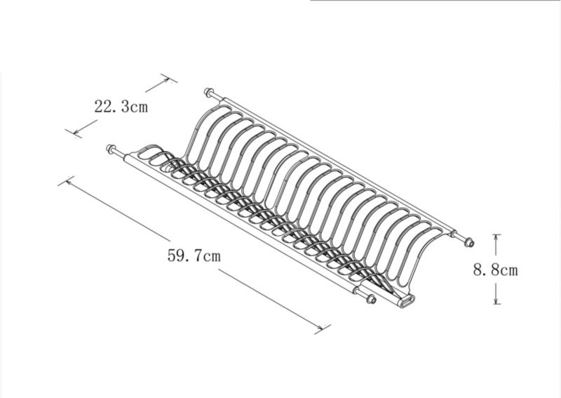 Ociekarka do zabudowy GoodHome Pebre 60 cm stalowa