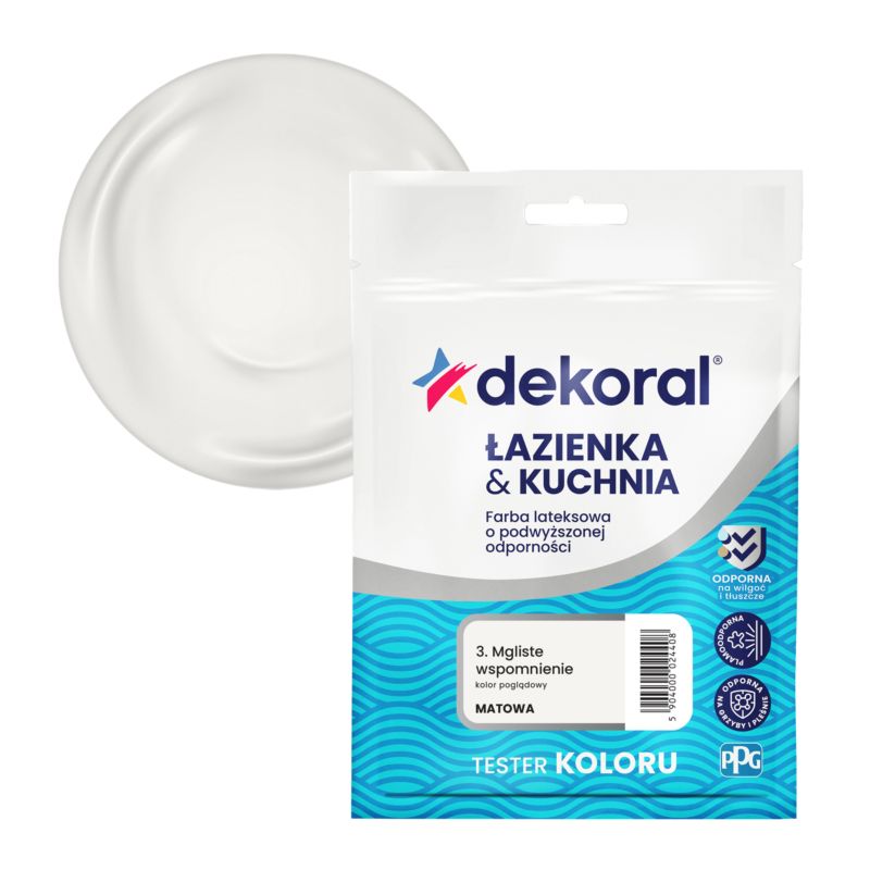 Tester farby kolorowej Dekoral Łazienka & Kuchnia mgliste wspomnienie 0,03 l