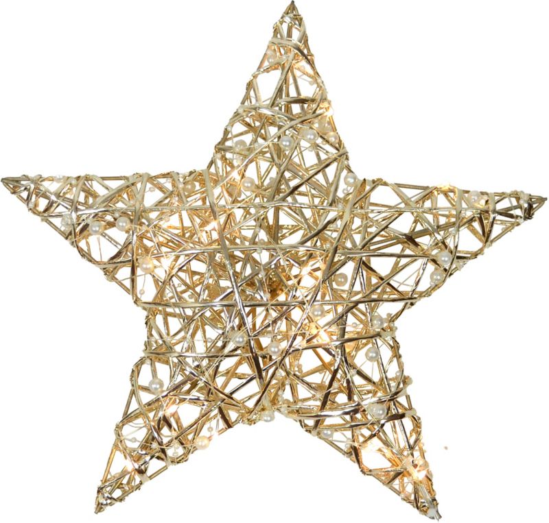 Gwiazda 20 LED 29 cm złota