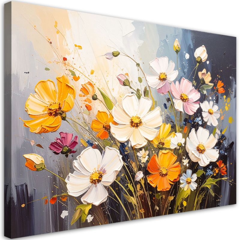 Obraz do salonu sypialni Feeby Kolorowe polne kwiaty natura 60x40cm 1szt