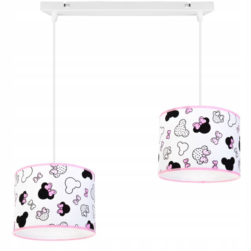 Lampa sufitowa wisząca dziecięca Light Home LH Minnie 2x E27 60W różowy 1szt