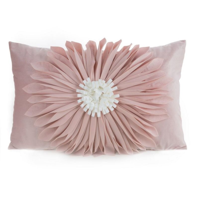 Poszewka Dekoracyjna Flores Różowa Kwiat Gerbera 3D 30X50 Cm